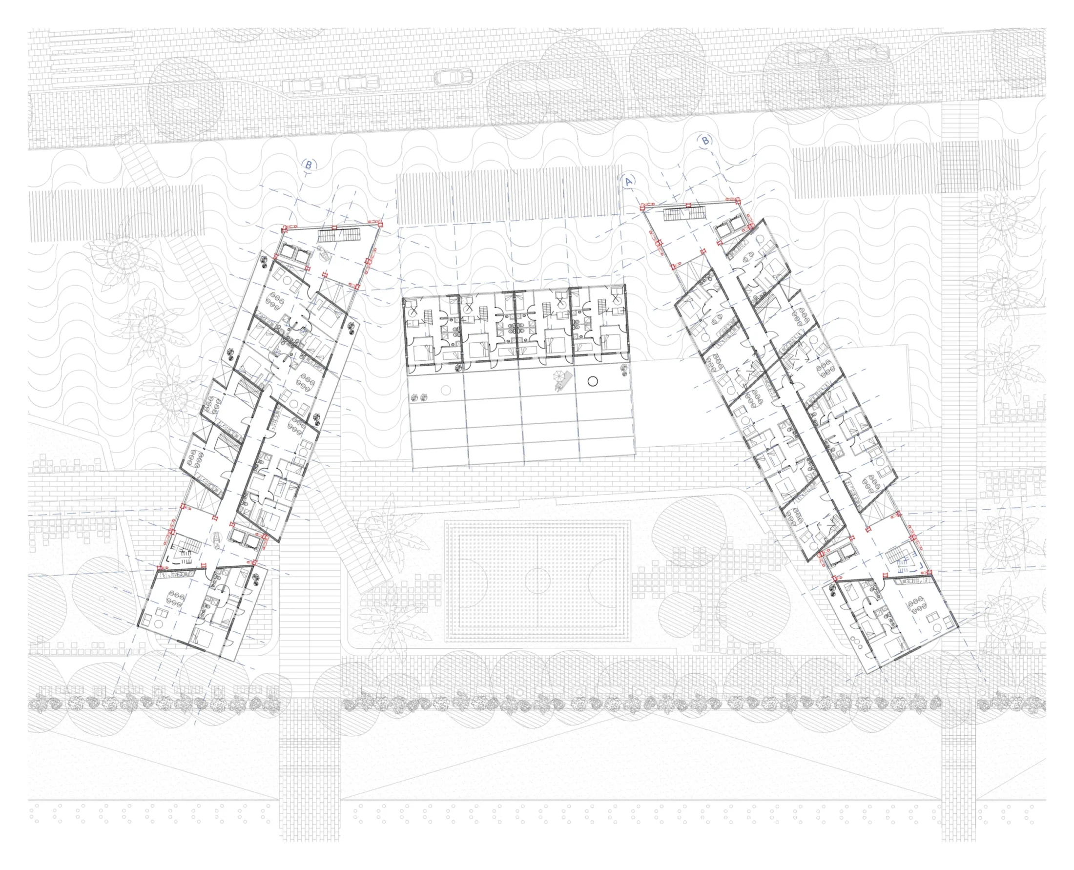 Drawing — Isabel Riquelme Neighborhood Unit, San Miguel, Santiago